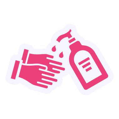 Elle Yıka Vektör Kabartma Simgesi Tasarımı