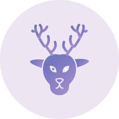 geyik web simge vektör çizim