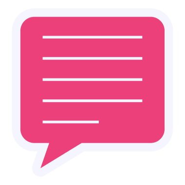 message web icon simple illustration