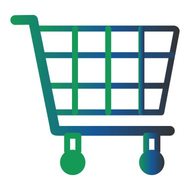 shopping cart icon, simple illustration
