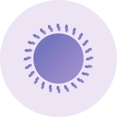 Güneş. Web simgesi basit illüstrasyon