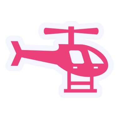 Helikopter Vektörü Şekil Simgesi Tasarımı
