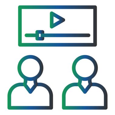 İzleyiciler Vektör Şekil Simgesi Tasarımı 