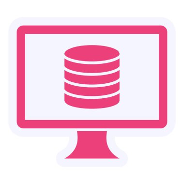 veritabanı. Web simgesi basit illüstrasyon 