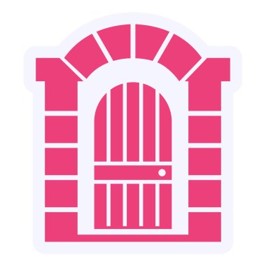 Kapı. Web simgesi basit illüstrasyon