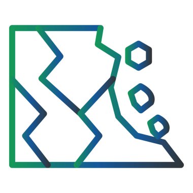 Cliff rocks web icon simple illustration