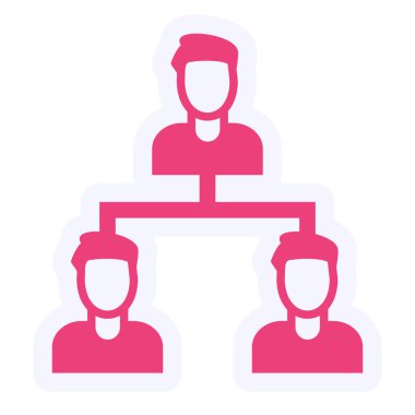 business people flat icon isolated on white background, vector, illustration 