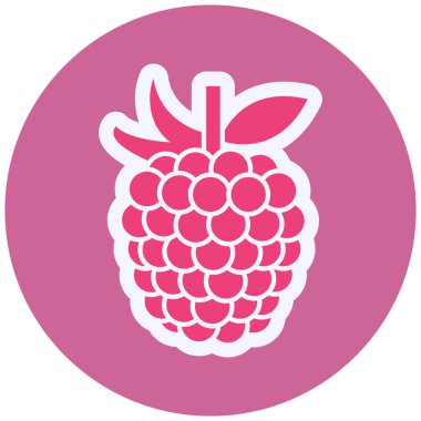 raspberry icon, simple illustration graphic design