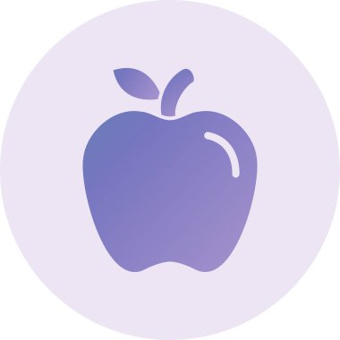 Elma. Web simgesi vektör illüstrasyonu