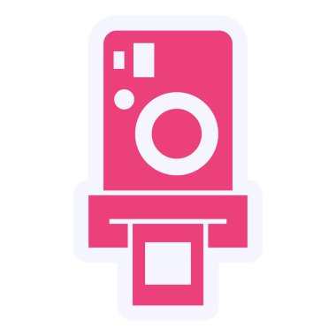 vector illustration of Instant Camera modern icon