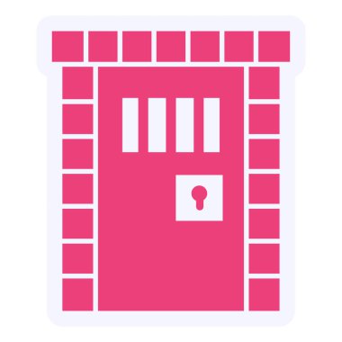 hapishane vektör simgesi modern illüstrasyon