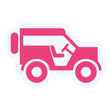 - Araba. Web simgesi basit illüstrasyon