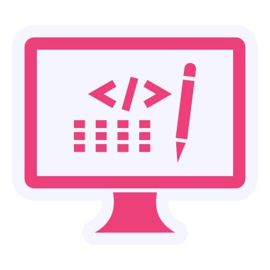 vector illustration of Edit Code modern icon