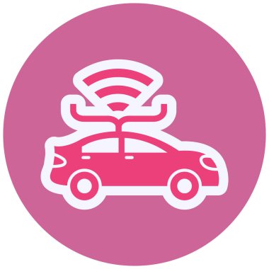 Autonomous Car. web icon simple illustration