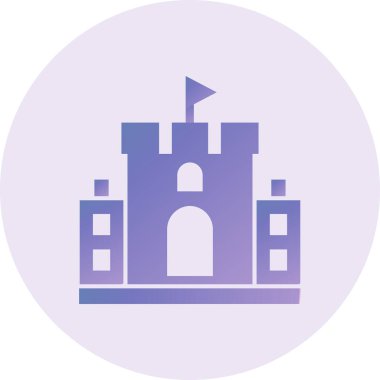 Şato. Web simgesi basit illüstrasyon