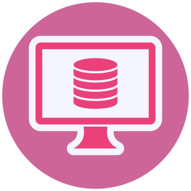 veritabanı. Web simgesi basit illüstrasyon 