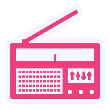 Modern radyo simgesinin vektör illüstrasyonu