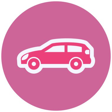 Araba Vektörü Kabartma Simgesi Tasarımı 