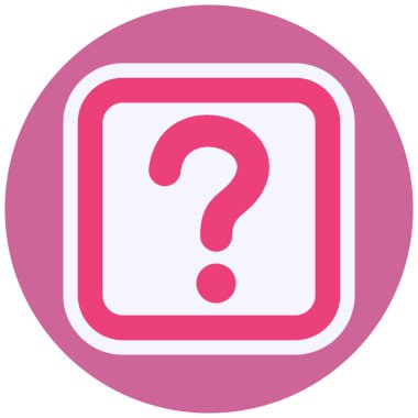 question mark icon, simple web illustration 