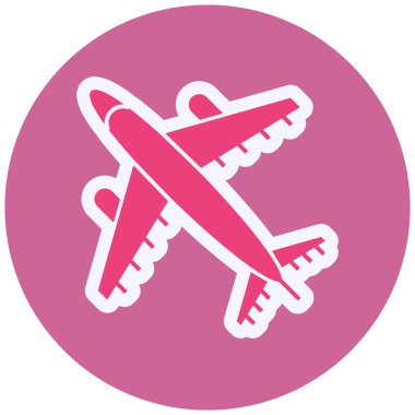 airplane icon, web simple illustration