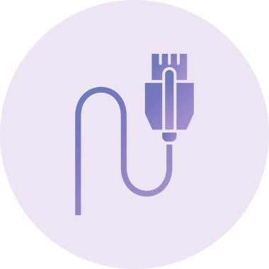 usb kablo simgesi vektör illüstrasyonu