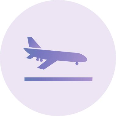 uçak ikonu vektör illüstrasyonu