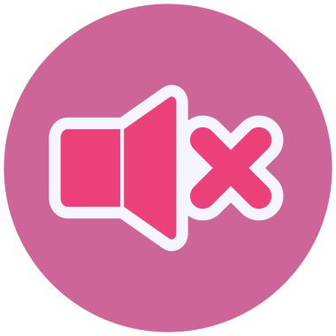 Sessiz. Web simgesi basit illüstrasyon