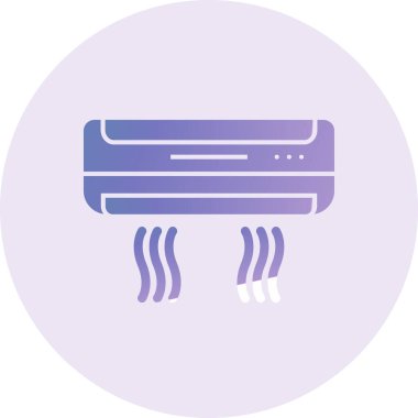 air conditioner icon, web illustration