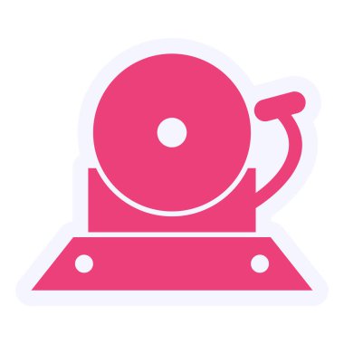 Yangın Alarm Vektörü Kabartma Simgesi Tasarımı 