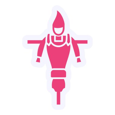 korkuluk web simgesi vektör illüstrasyonu