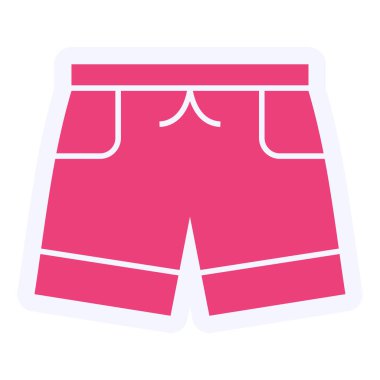 Şort. Web simgesi basit illüstrasyon