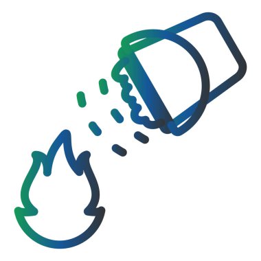 Kovayı Ateşle Vektör Kabartma Simgesi Tasarımı 