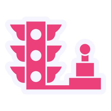 road traffic lights vector icon. Traffic Control