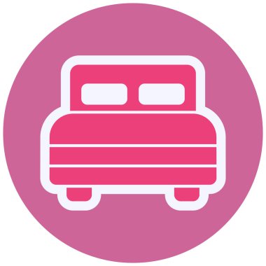 Yatağa. Web simgesi basit illüstrasyon