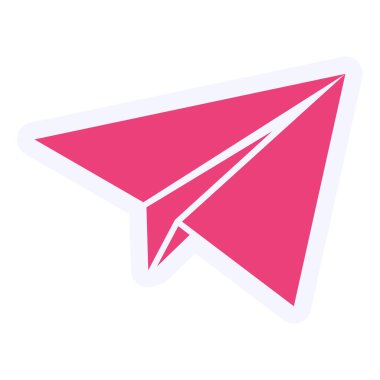 paper plane icon, simple web illustration