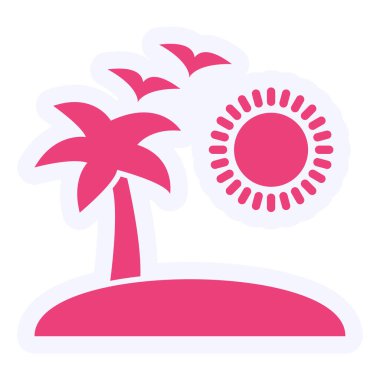 Island web icon vector illustration