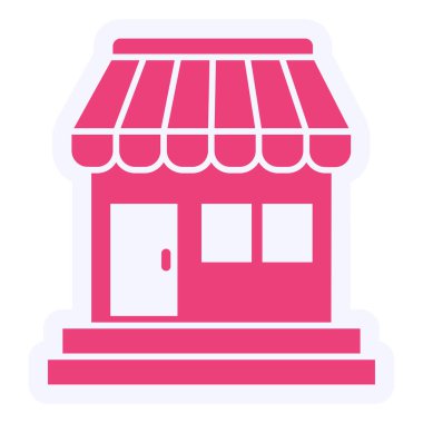 Dükkan. Web simgesi basit illüstrasyon