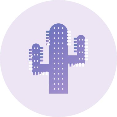 graphic Cactus plant, tropical icon 