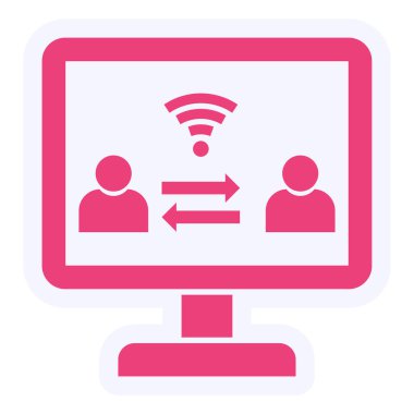 Sosyal Medya modern simgesinin vektör illüstrasyonu