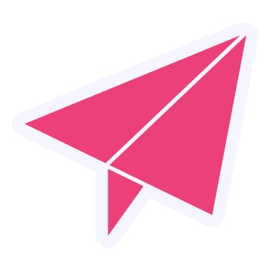 paper plane icon, simple web illustration