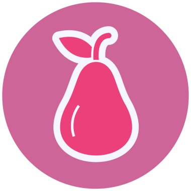 pear icon, simple illustration. flat design style