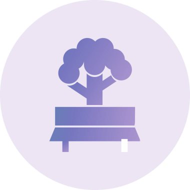 ağaç simgesi vektör illüstrasyonu