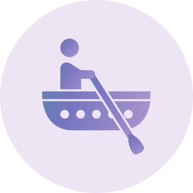 Rafting. Web simgesi basit illüstrasyon