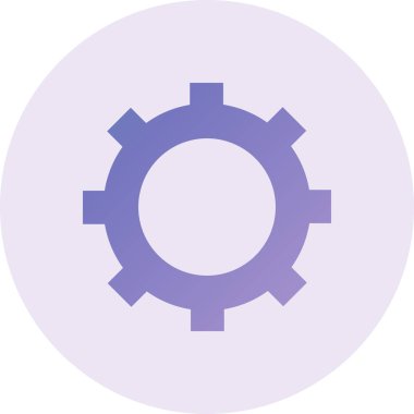 İş dişlisi. Web simgesi basit illüstrasyon