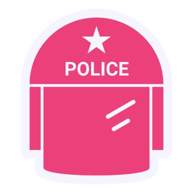 vector illustration of modern Police helmet icon 