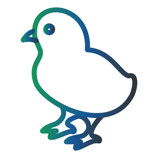 Chick Pigeon Web Icon Illustration — Stockvektor