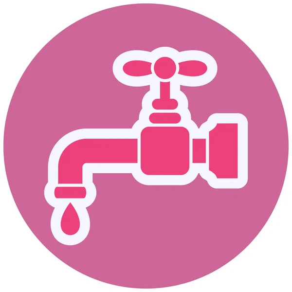 Faucet Vector Glyph Icon Design — стоковый вектор