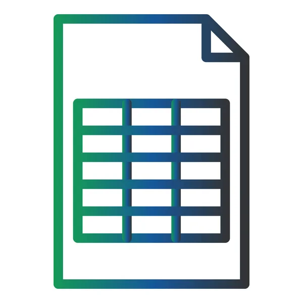 Vector Illustration Spreadsheet — Archivo Imágenes Vectoriales