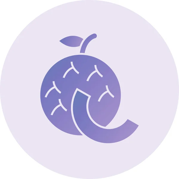 Cantaloupe Vector Lyph Icon Design — 图库矢量图片