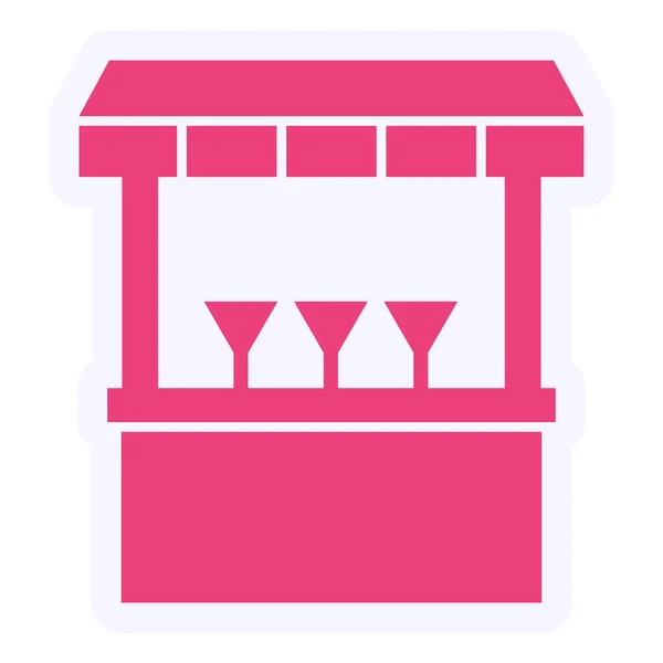 Beach Stall Building Web Icon Simple Illustration — Image vectorielle